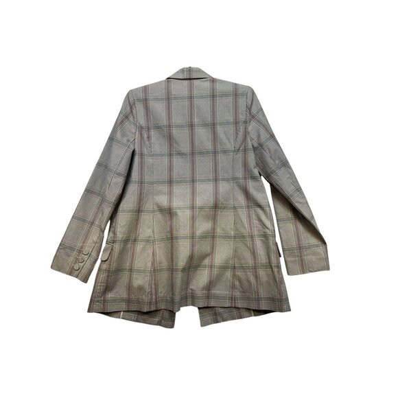 Cabi Plaid Double-Breasted Blazer Size 8 Womens Cotton & Polyester Blend Checker - Picture 8 of 11